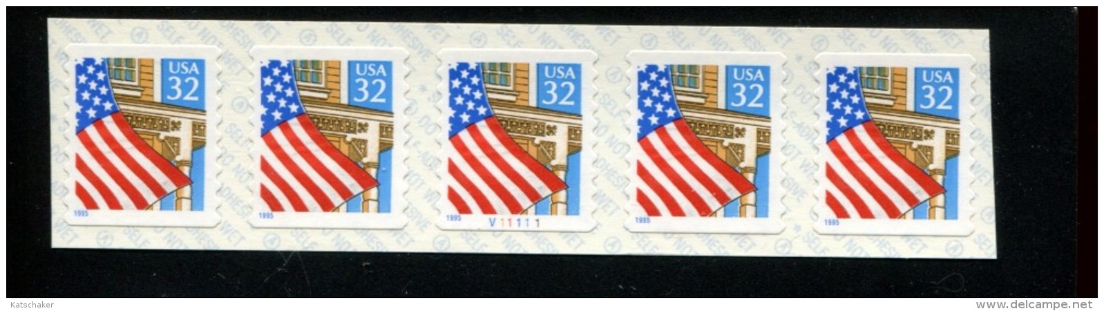 397857695 1995 (XX) SCOTT 2915 POSTFRIS MINT NEVER HINGEDPCN5 V11111 FLAG OVER PORCH - Coils (Plate Numbers)