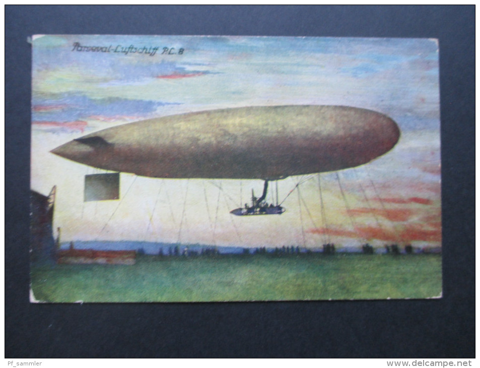 AK Parseval Luftschiff P.C. 8 Zeppelin / Prototyp?? Kunstverlag Rehn & Linzen, Cassel No 2111 - Dirigeables