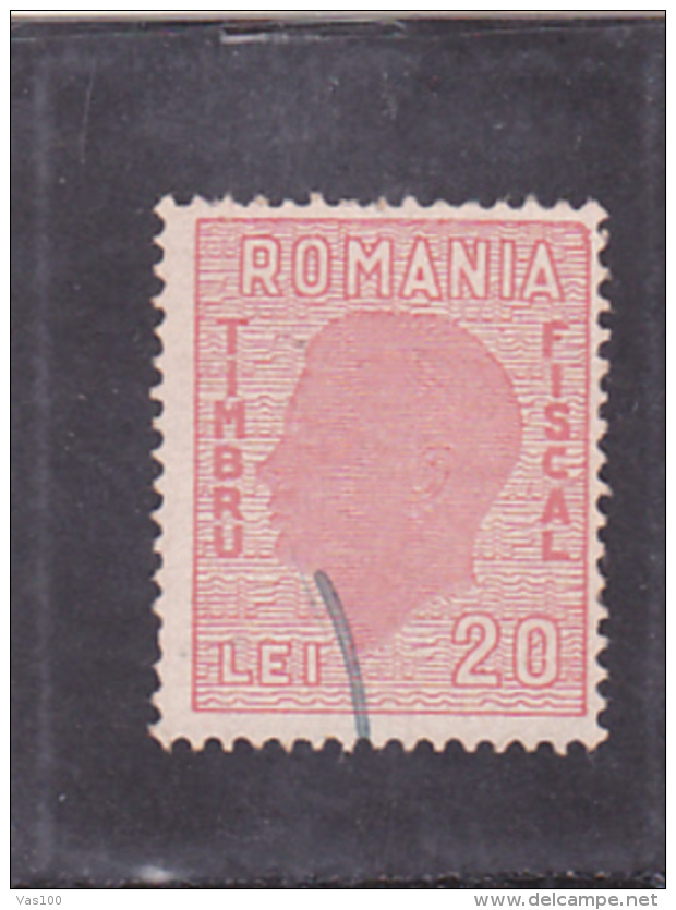 # 176 REVENUE STAMP, 20 LEI ,USED ,ONE STAMPS, ROMANIA - Fiscale Zegels