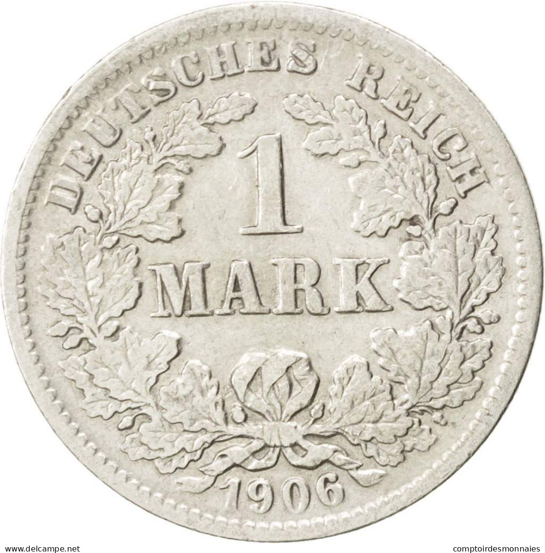 Monnaie, GERMANY - EMPIRE, Wilhelm II, Mark, 1906, Hambourg, TTB, Argent, KM:14 - 1 Mark