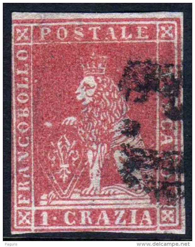 1851 1852 1857 Granducato Di Toscana N°12 Cr. 1 Crazia Governo Provvisorio Tuscania Italy Italian - Toskana