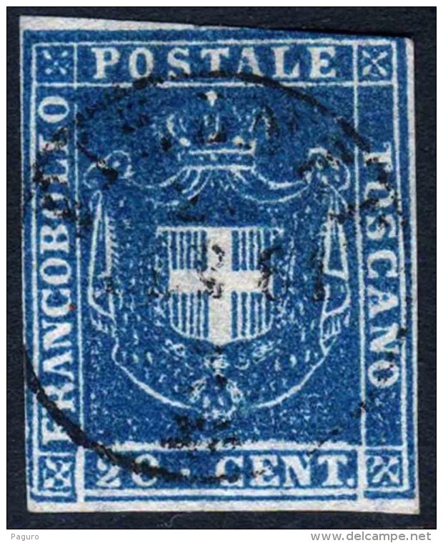 1851 1852 1857 Granducato Di Toscana N°20 C. 20 Cent. Centesimi Governo Provvisorio Tuscania Italy Italian - Toskana