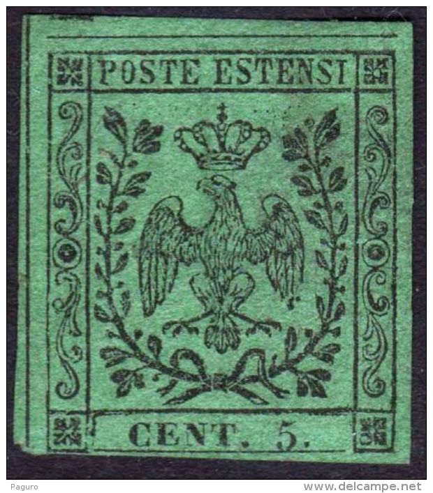 1852 1853 Ducato Di Modena 5 Cent. Centesimi N°7 Senza Gomma - Modena