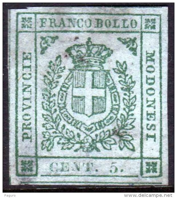 1859 Ducato Di Modena Governo Provvisorio 5 Cent.  Annullato - Modène