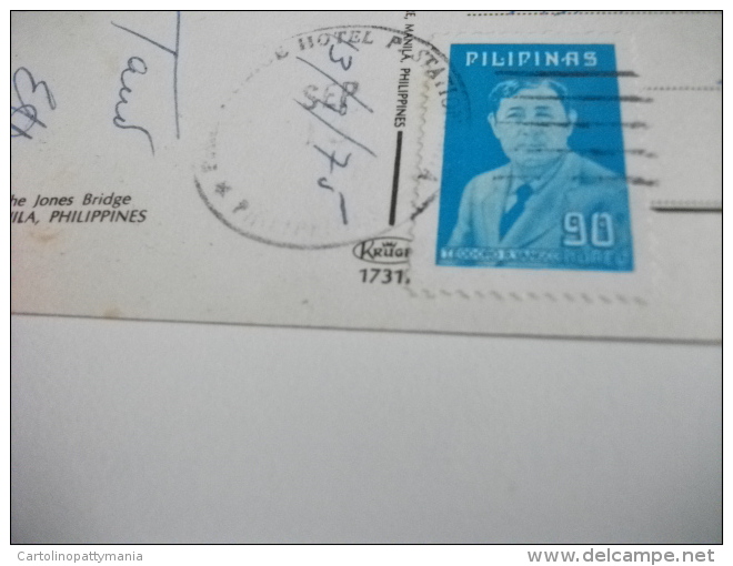 STORIA POSTALE FRANCOBOLLO COMMEMORATIVO PILIPINAS THE JONES BRIDGE MANILA PHILIPPINES - Filippine