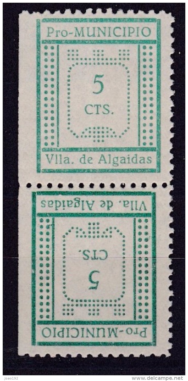 GUERRA CIVIL - VILLANUEVA DE ALGAIDAS - GALVEZ N º B896TA - PAREJA VERTICAL - CAPICUA - TIPO 1-2 - Vignettes De La Guerre Civile