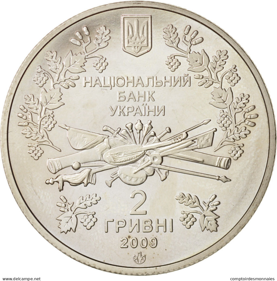 Monnaie, Ukraine, 2 Hryvni, 2009, Kyiv, SPL, Copper-Nickel-Zinc, KM:533 - Oekraïne