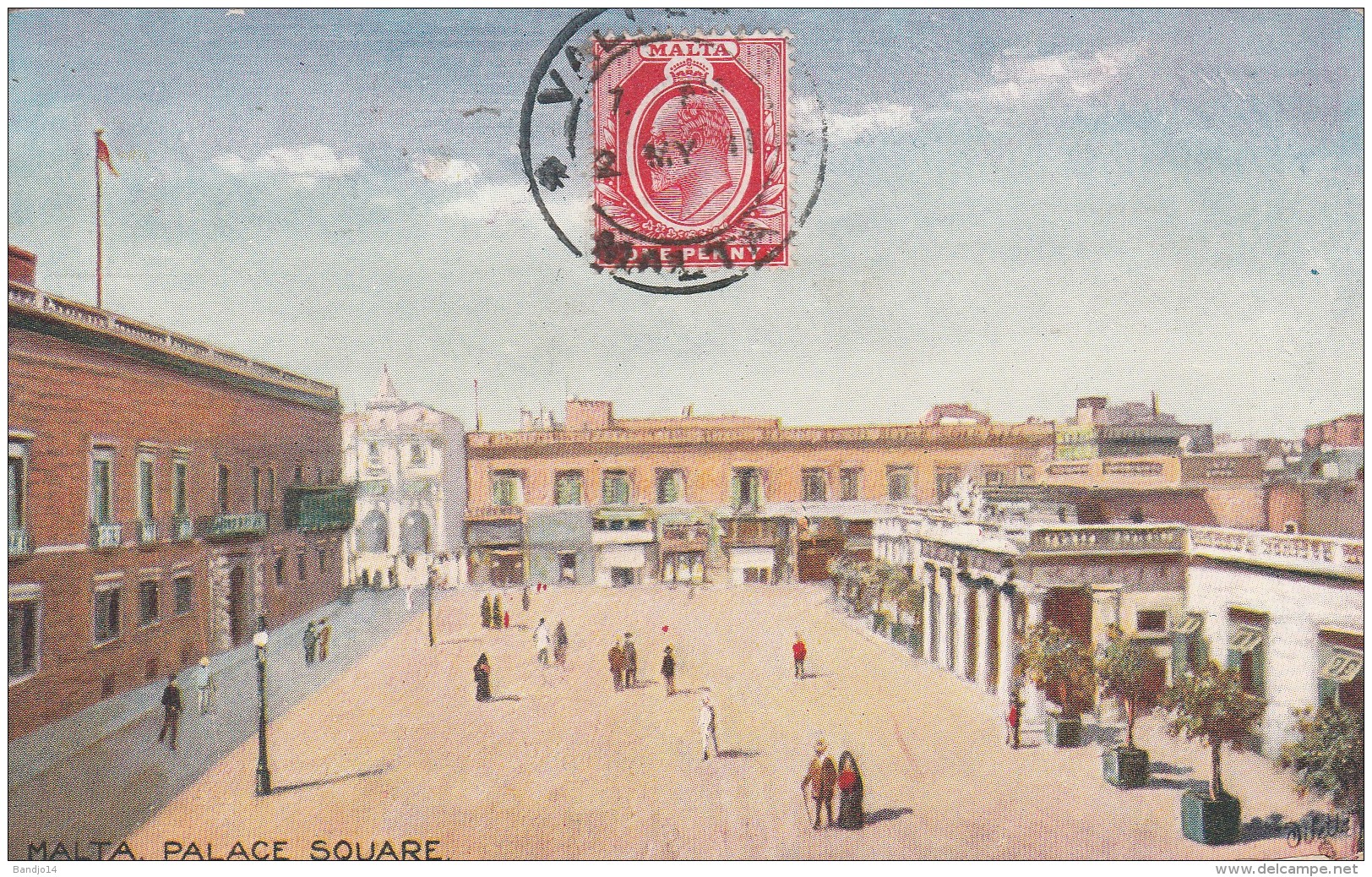Malta  - Palace  Square  - Scan Recto-verso - Malte