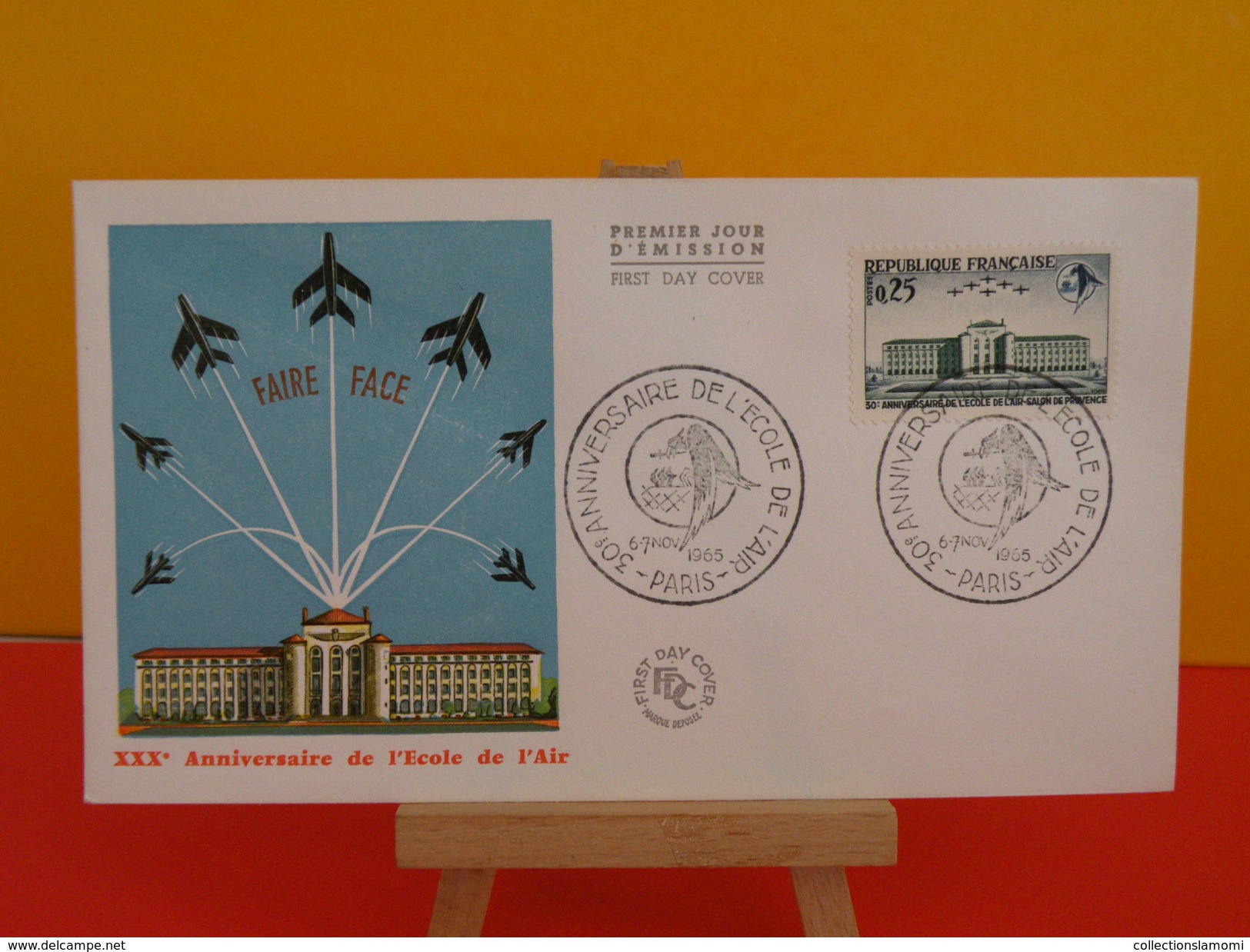 FDC - Anniversaire De L'école De L'air - Paris - 6.11.1965 - 1er Jour, Coté 2,20 € - 1960-1969