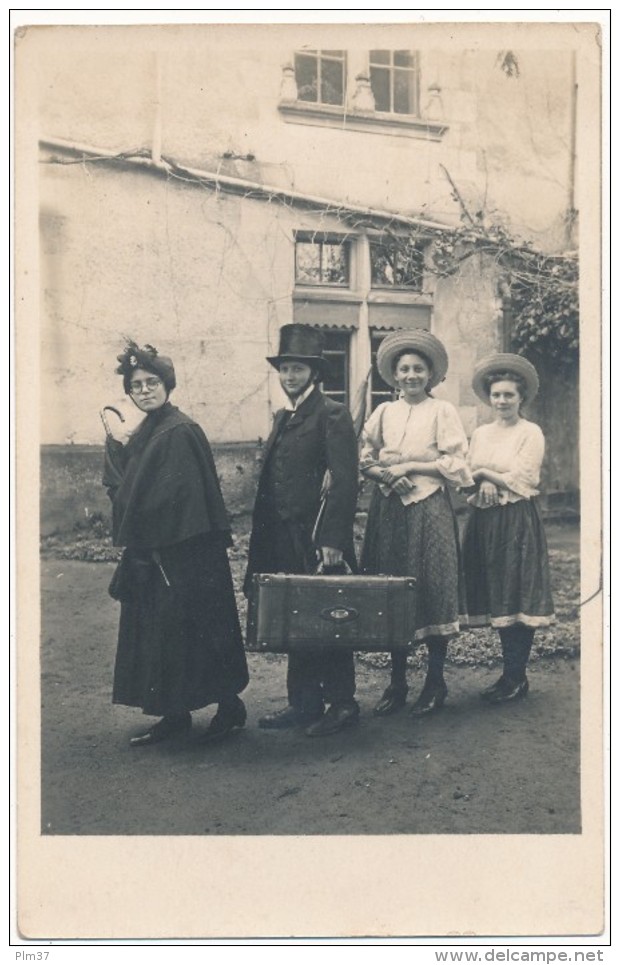 THOUARS - Carte Photo - Personnages Costumés 1927 - Thouars