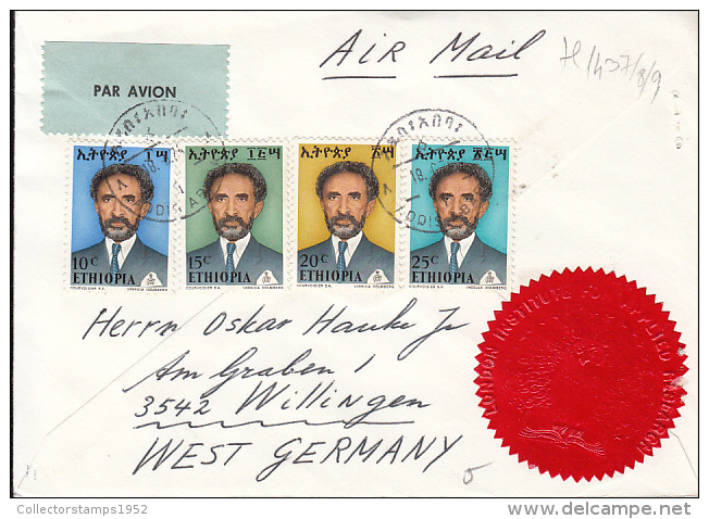 48700- GAMBIA INDEPENDENCE, COVER FDC, EMPEROR HAILE SELASSIE ETHIOPIAN STAMPS, 1965, GAMBIA - Gambia (1965-...)