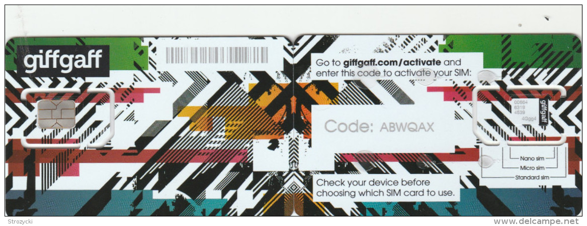 United Kingdom - GiffGaff 2 (standard, Micro, Nano SIM) - GSM SIM - Mint - Altri & Non Classificati