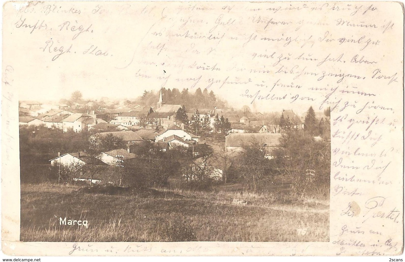 Dépt 08 - MARCQ - Carte-photo VUE GÉNÉRALE - (environs De Condé-lès-Autry, Châtel-Chéhéry, Saint-Juvin, Chevières,Senuc) - Autres & Non Classés