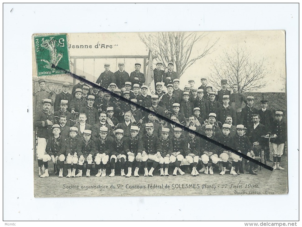 CPA  - Société Organisatrice Du VIe Concours Fédéral De Solesmes - 27 Juin 1909 -   Jeanne D'Arc " - Solesmes