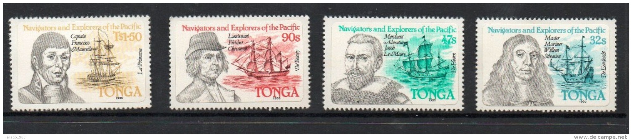 1985 Tonga Explorers  Complete Set Of 4  MNH - Tonga (1970-...)