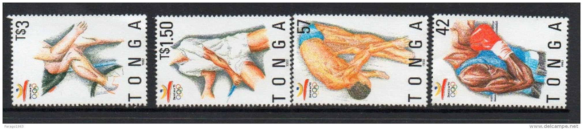 1992 Tonga Olympics  Complete Set Of 4  MNH - Tonga (1970-...)