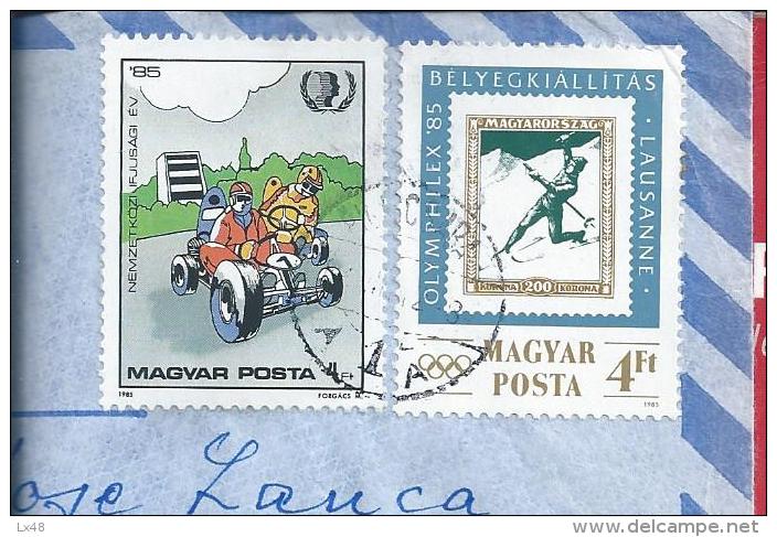 Karting. Motos. Alpine Skiing. Ski Alpin. Stamp Bike Suzuki Katana GSX 1100 Cm3. Circulated Letter Of Hungary Lisbon. - Cars