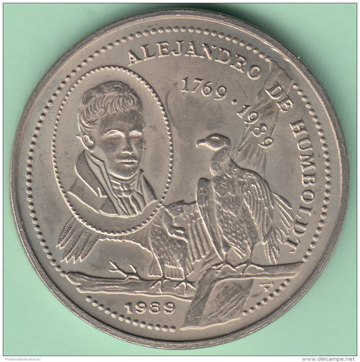 1989-MN-106 CUBA EXCHANGE INTUR CO-IN. 1989. 25c. HUMBOLDT. BIRD CONDOR GERMANY. - Cuba