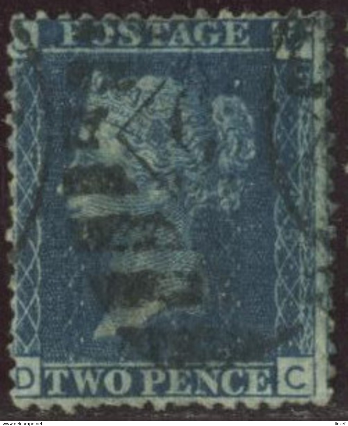 GB Yv. N°27 - 2p Bleu Pl. 15 - Oblitéré - Gebraucht