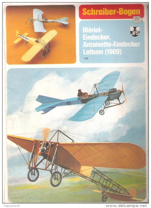 Maquette Avion BLERIOT-EINDECKER, Antoinette-Eindecker Lathan ( 1909 ) - Paper Models / Lasercut