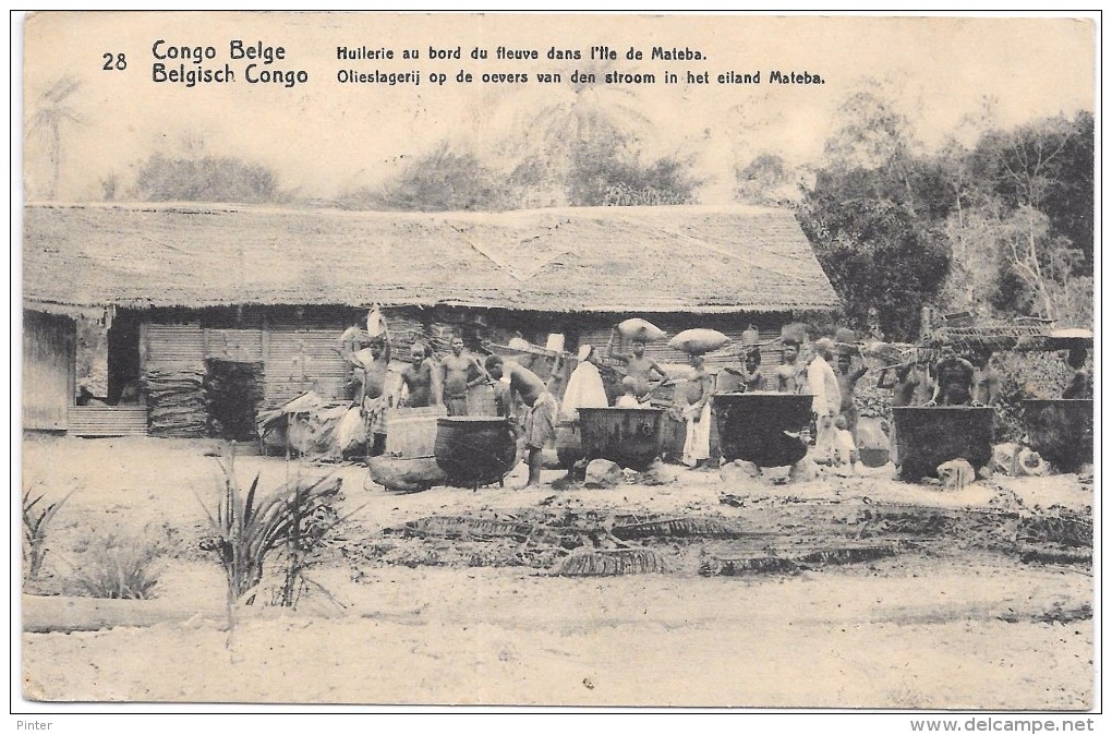 CONGO BELGE - Huilerie Au Bord Du Fleuve Dans L'Ile De Mateba - Congo Belge