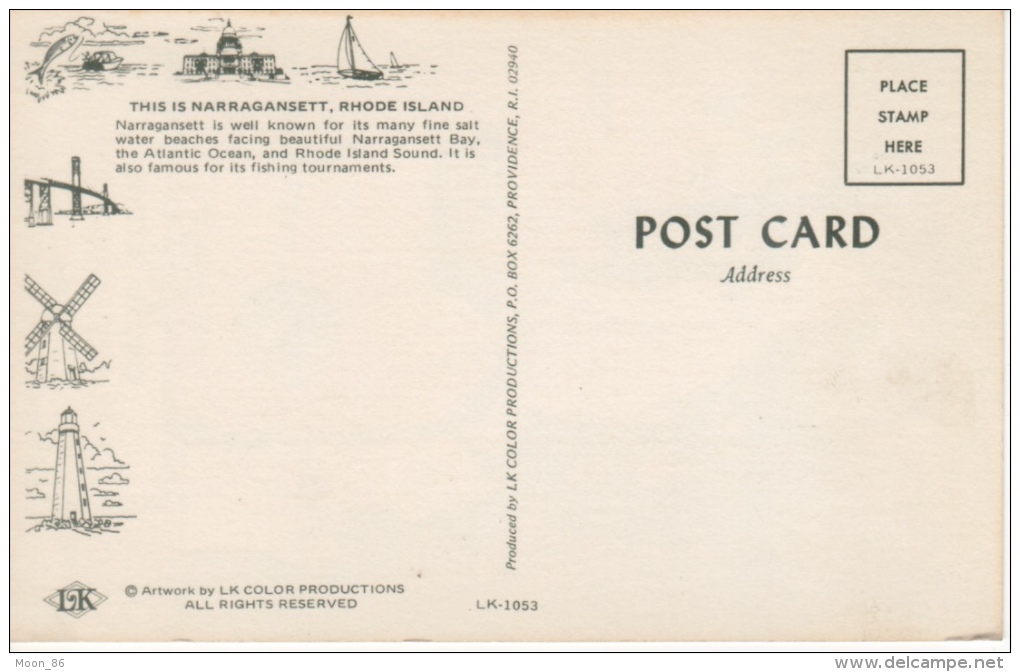 ETATS UNIS - RHODE ISLAND -  NARRANGANSETT  BAY MER ATLANTIQUE OCEAN - MOULIN PHARE - PONT PECHE - Autres & Non Classés