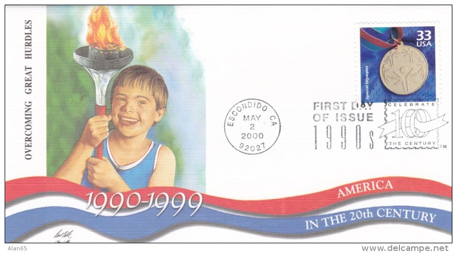 Sc#3191i, Special Olympics, 1990s 'Celebrate The Century' Series, First Day Of Issue Cover - 1991-2000