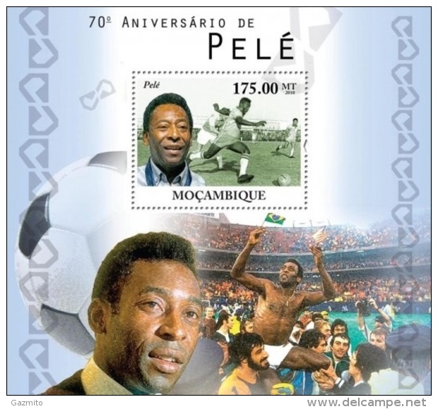 Mozambico 2010, Sport, Footballer, Pelè, BF - Unused Stamps