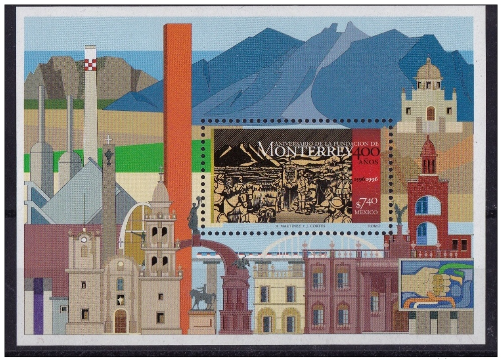 Mexico (Sc # 1992) MNH (Souvenir Sheet Of 1) 400th Anniversary Of Monterey, Mexico   (1996) - Mexico