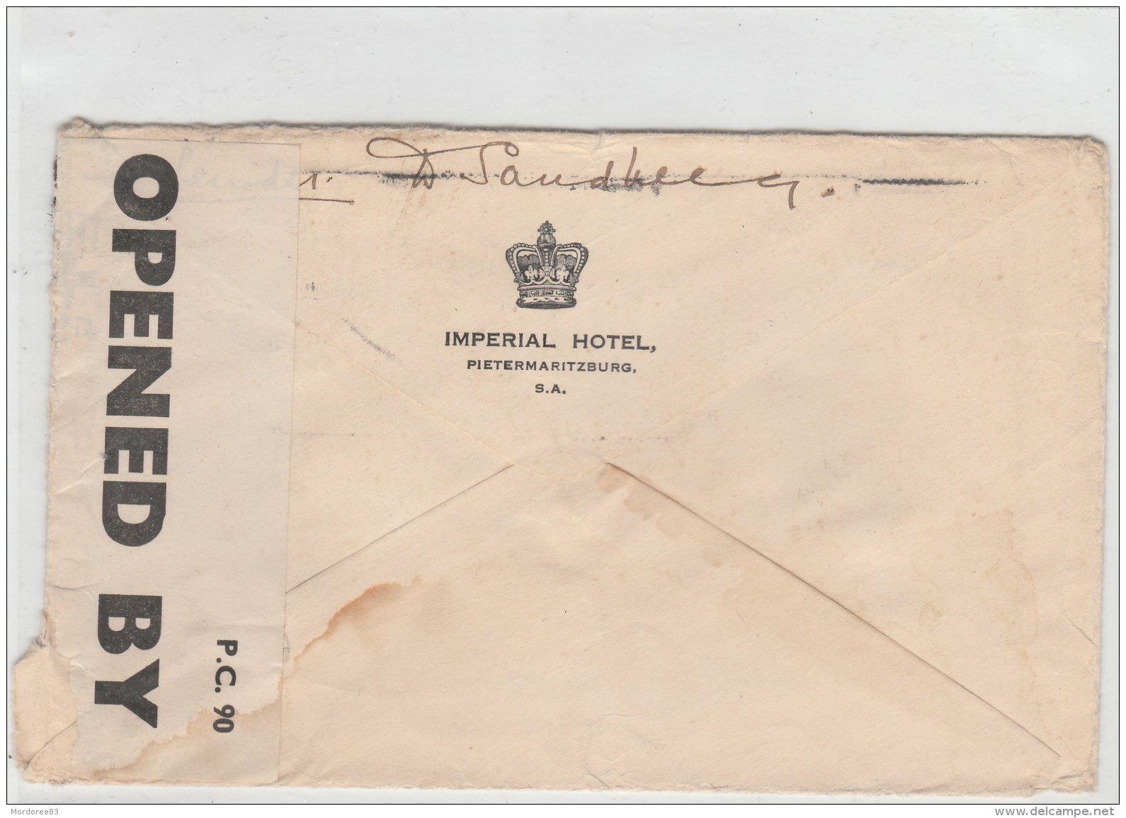 SOUTH AFRIKA YT 120 SUR LETTRE  PIETERMARITZBURG 25/8/42 OPEN BY EXAMINER 7451 POUR ENGLAND LONDON - Covers & Documents