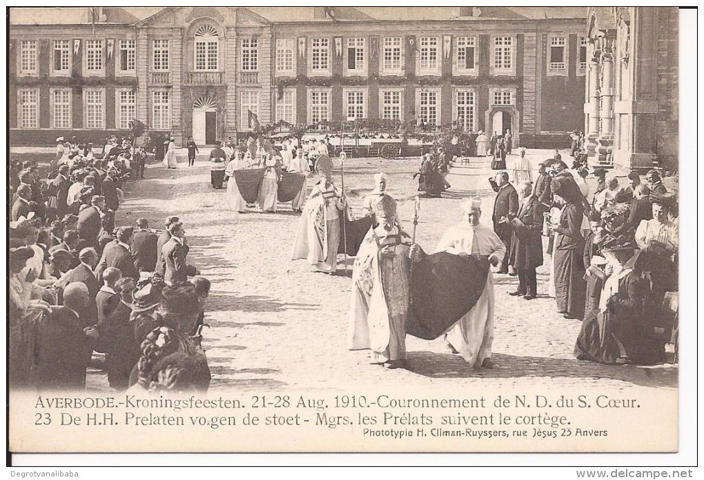 AVERBODE Kroningsfeesten 21-28 Augustus 1910: N° 23: De HH Prelaten Volgen De Stoet - Scherpenheuvel-Zichem