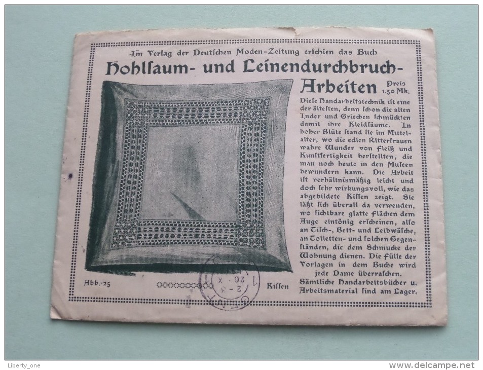 JOHANNES KUPKE Dresden Zeichnungs Atelier & Stickerei ( BRIEF + Draad ) Anno 1913 ( Details See Photo ) !! - Andere & Zonder Classificatie