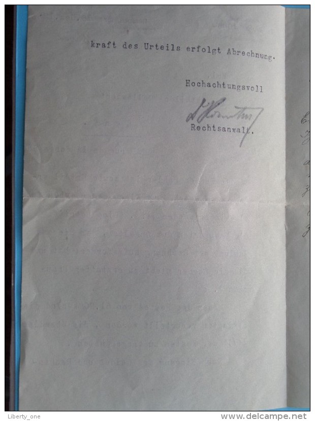 RECHTSANWALT Dr. W. ROSENTHAL Fernsprecher Dresden / Mathilde Callewaert GENT Anno 1912 ( Details See Photo ) !! - Decrees & Laws