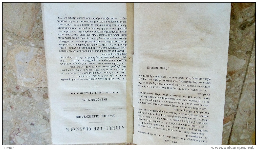 Louis GOSSIN 1874 MANUEL ELEMENTAIRE CLASSIQUE ARBORICULTURE JARDINAGE APPROPRIE AUX DIVERSES PARTIES DE LA FRANCE - 1801-1900
