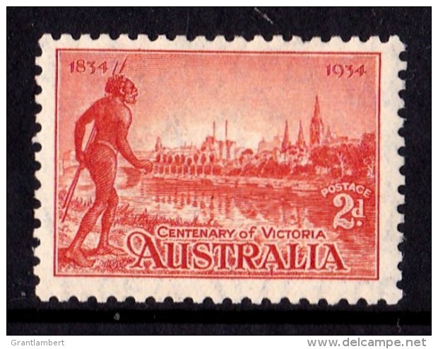 Australia 1934 Centenary Of Victoria 2d Perf 10.5 MH  SG 147 - Mint Stamps