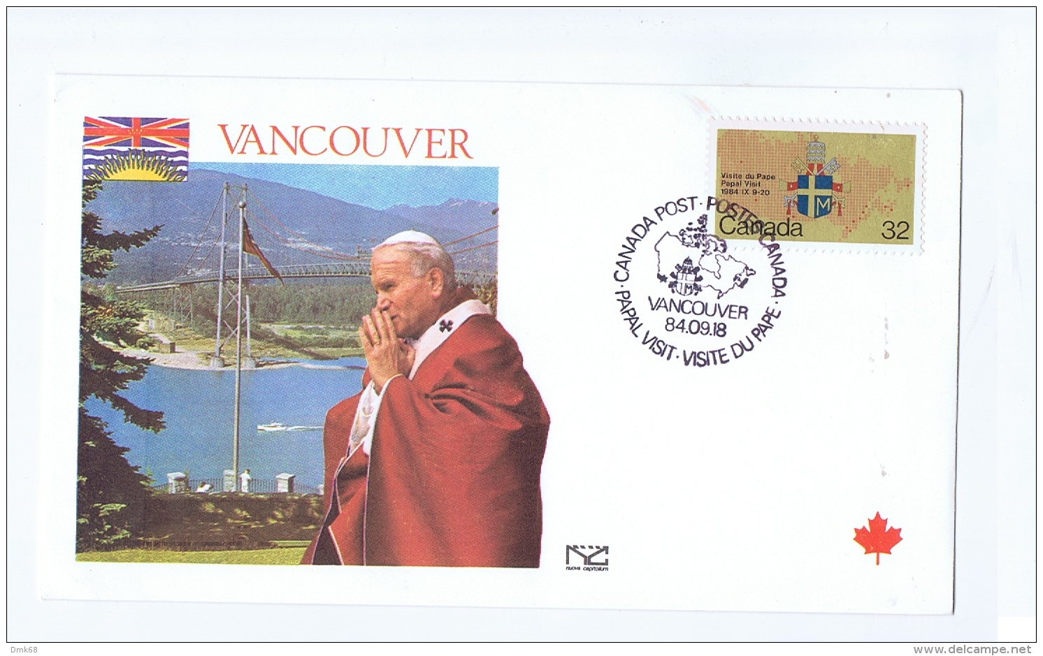 CANADA - VANCOUVER - POPE JOHN PAUL?VISIT - FIRST DAY OF ISSUE - 1984 - 1981-1990