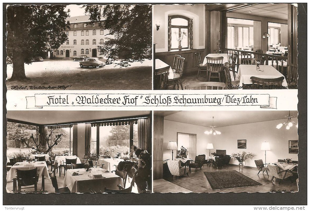 Diez. Lahn. Hotel Waldecker Hof. LANDPOSTSTEMPEL 6251 SCHAUMBURG - Diez