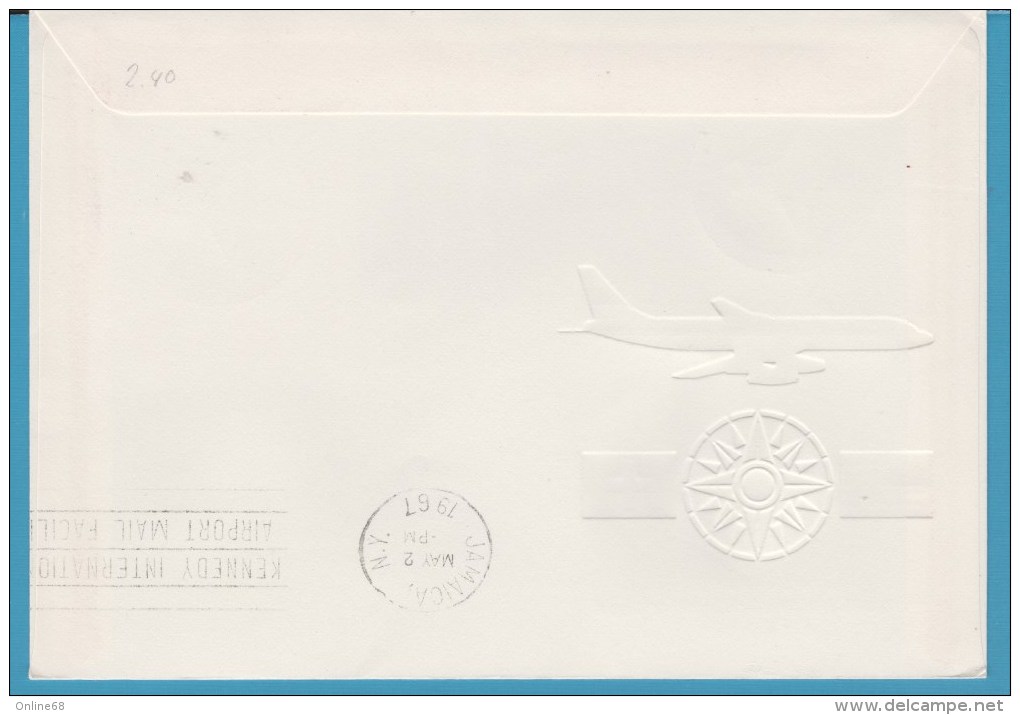 SUISSE HELVETIA SWISSAIR 20 JAHRE NORDATLANTIKFLÛGE 1967 - FDC