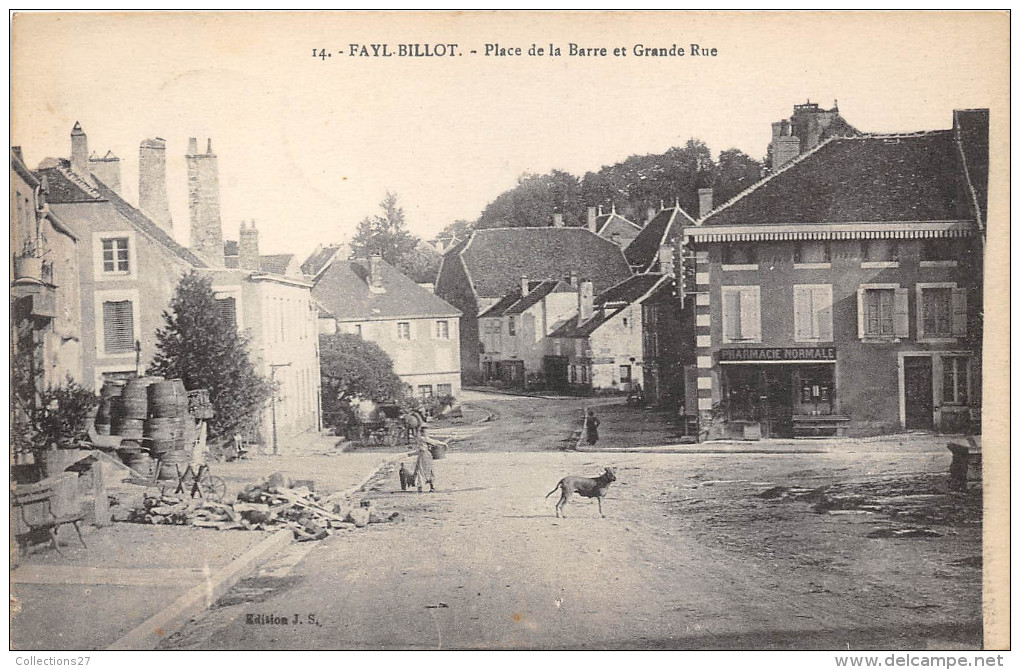 52-FAYL-BILLOT- PLACE DE LA BARRE ET GRANDE RUE - Fayl-Billot