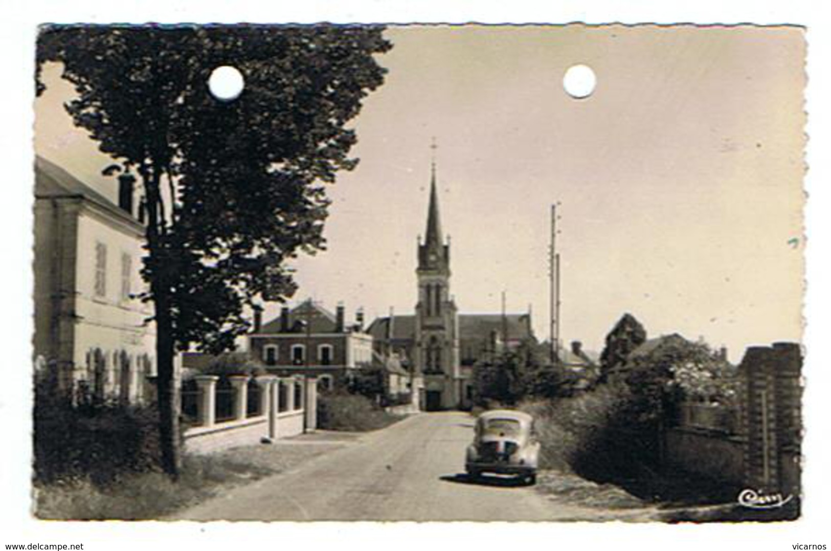 CPSM 45 AUTRY LE CHATEL La Mairie Et L'église - Altri & Non Classificati