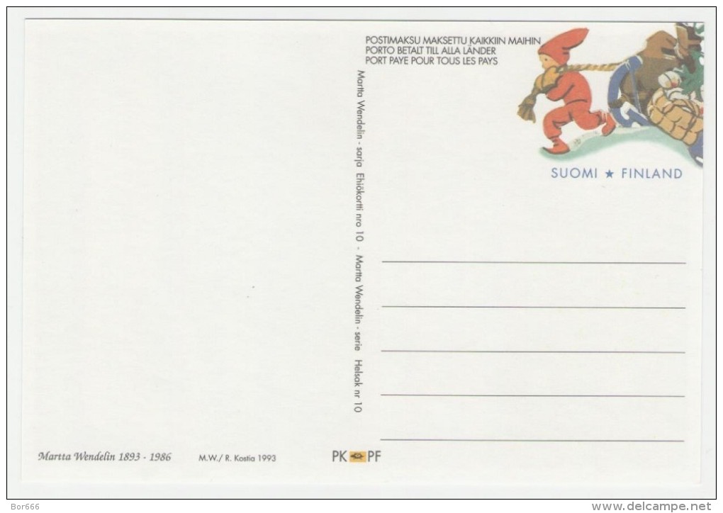 GOOD FINLAND Postcard With Original Stamp 1993 - Christmas - Enteros Postales