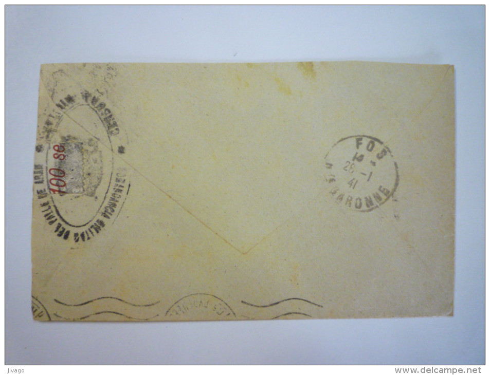 Enveloppe Au Départ De  SALARDU à Destination De TARBES  1941  -  CACHET DE CENCURE   - Marcas De Censura Nacional