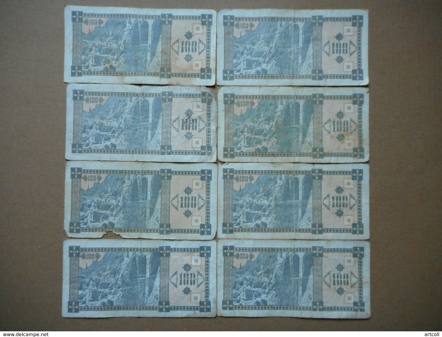 Georgia 100 Laris 1993 (Lot Of 8 Banknotes) - Géorgie
