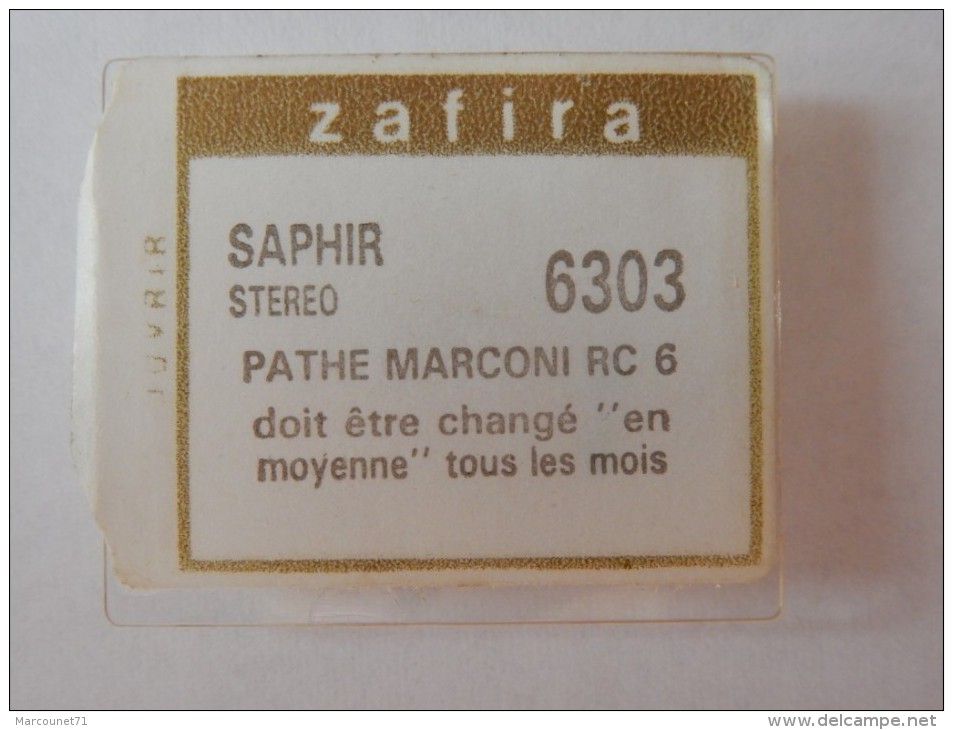 ZAFIRA DIAMANT STEREO REFERENCE 6303 POUR PATHE MARCONI RC 6 TOURNE DISQUE CHAINE HIFI - Zubehör & Versandtaschen