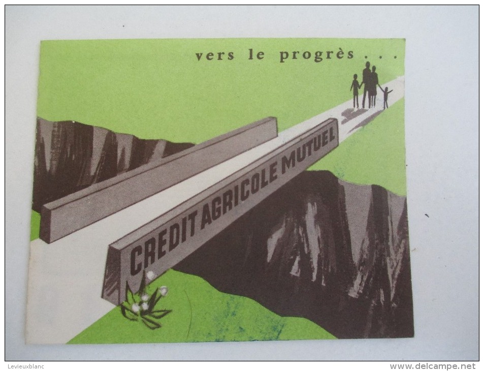 Petit Calendrier De Sac à 2 Volets /Banque / Crédit Agricole Mutuel/CAM//1965    CAL345 - Autres & Non Classés