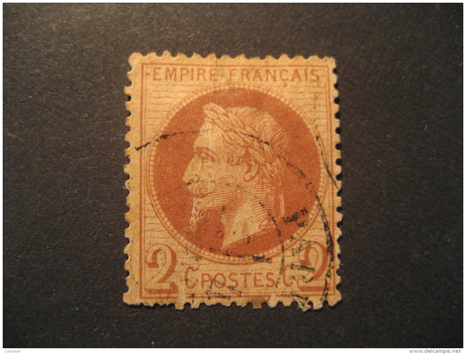 Napoleon III Yvert 26  Used Cat. 2002: 25 Eur France Stamp - 1863-1870 Napoleon III With Laurels