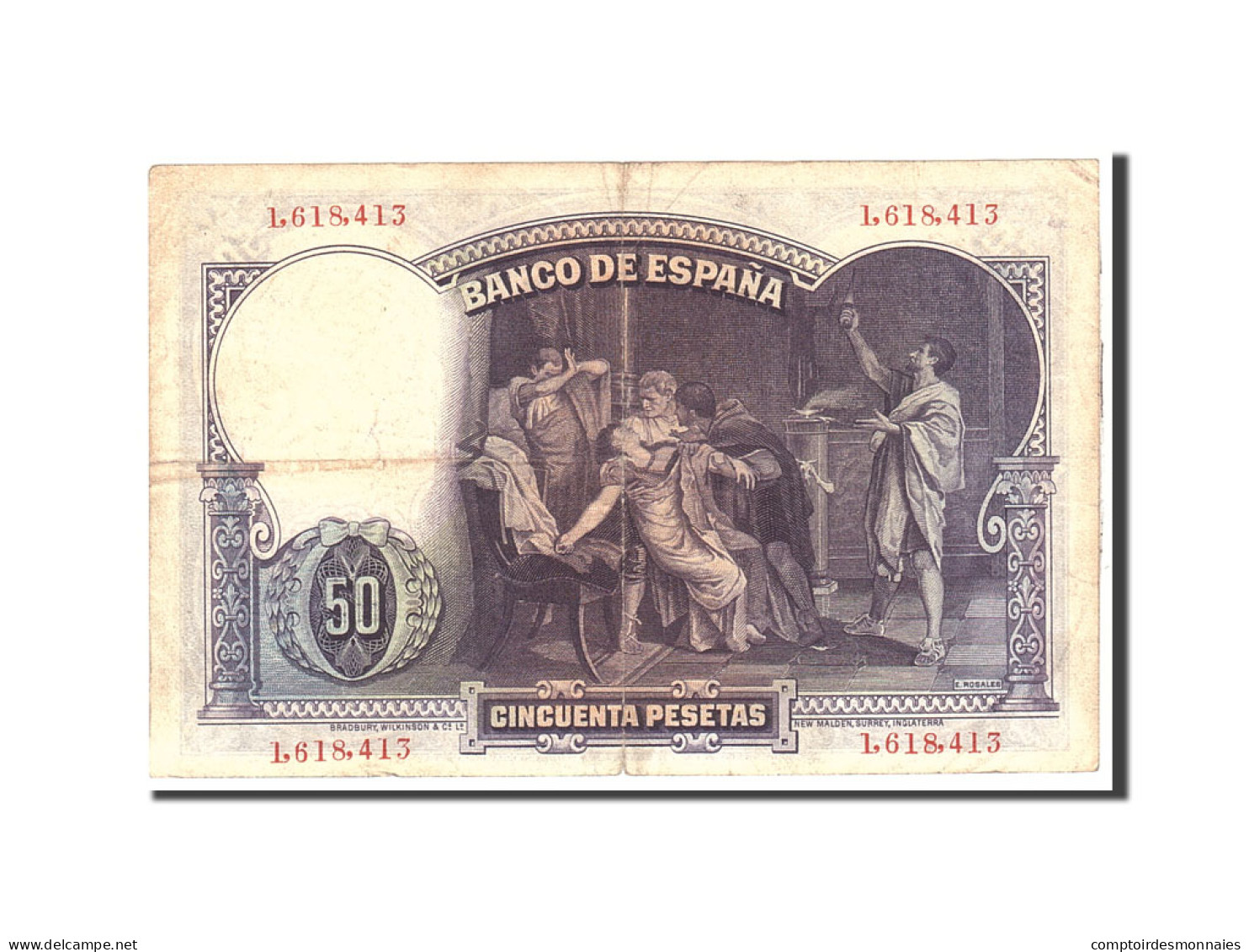 Billet, Espagne, 50 Pesetas, 1931, 1931-04-25, KM:82, TTB - 50 Pesetas