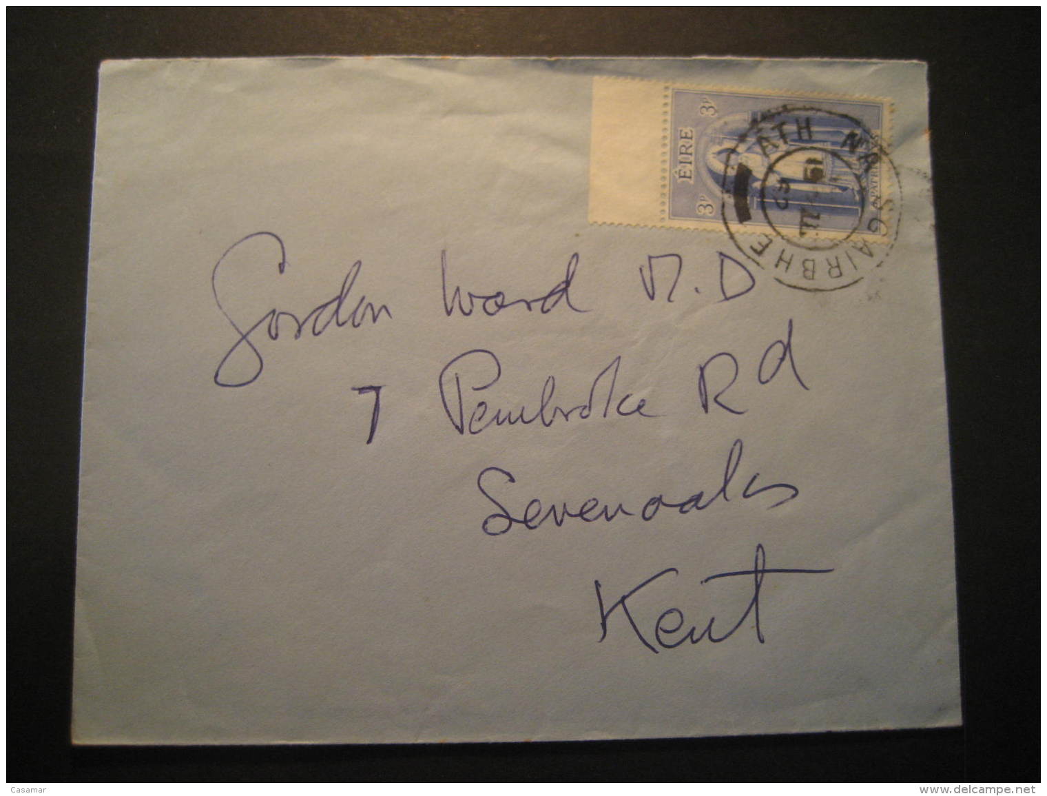 Ath Na Sgairbhe 1962 To Sevenoaks Kent England Stamp On Cover Ireland Eire GB UK - Covers & Documents