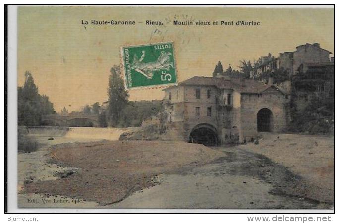 CPA Moulin à Eau Roue à Aube Circulé RIEUX - Moulins à Eau