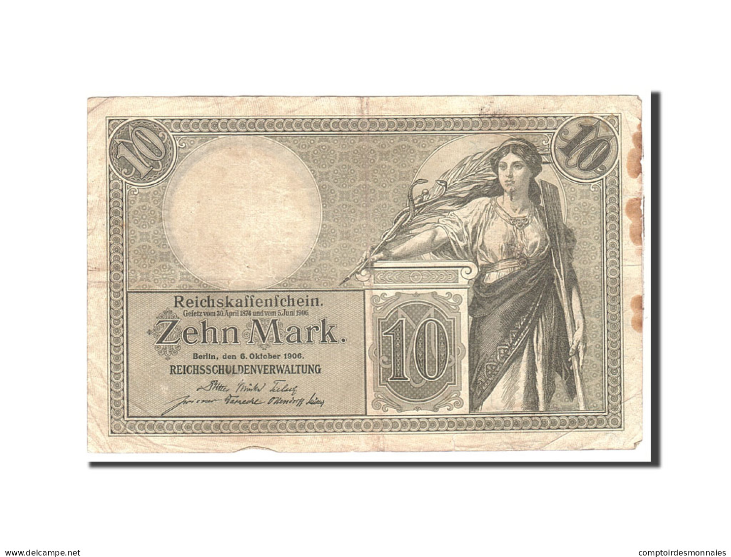 Billet, Allemagne, 10 Mark, 1906, 1906-10-06, KM:9b, TTB - 10 Mark